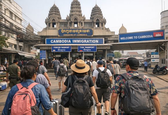 Cambodia land border checkpoint